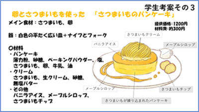 学生提案資料 さつまいものパンケーキ